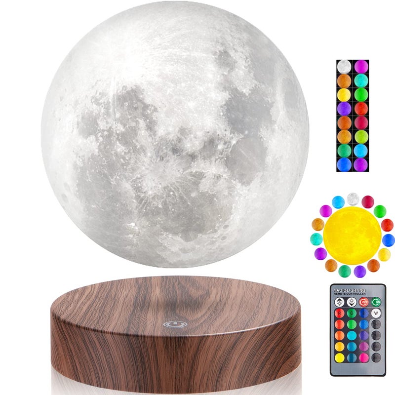 VGAzer Levitating Moon Lamp, Floating and Spinning 3D Moon Light 16 Colors Model ,Gifts for Women,Thanksgiving Christmas Gifts for Kids,Friends - Image 1